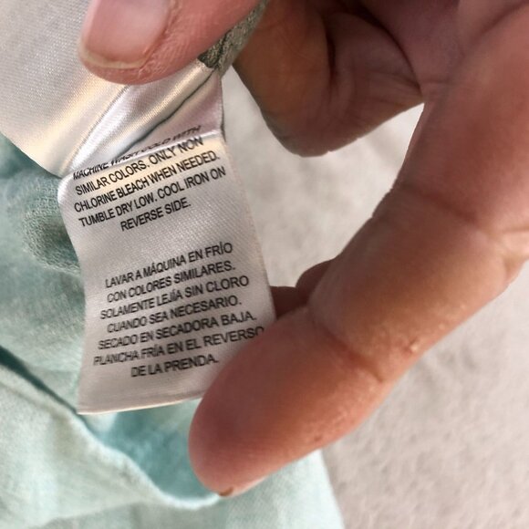 Bruno Positano Mens Button Up Shirt Medium Light Blue Short Sleeve Linen Blend - Picture 8 of 13